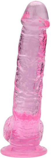 Loving Joy Ρεαλιστικό Dildo με Όρχεις Ροζ 18cm