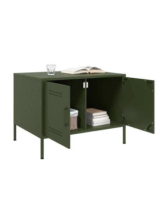 Rectangular Metal Green Side Table M68xL50xH50.5cm