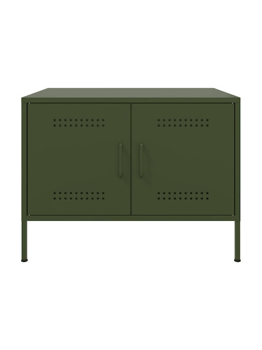 Rectangular Metal Green Side Table M68xL50xH50.5cm