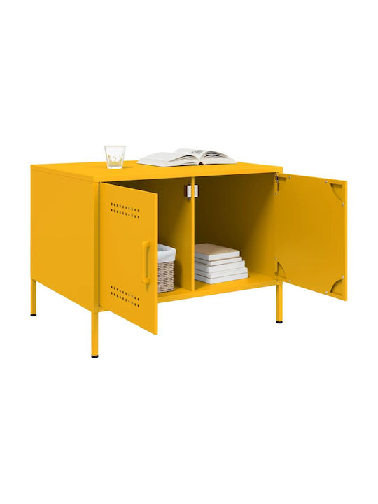 Rectangular Side Metal Coffee Table Mustard W68xL50xH50.5cm