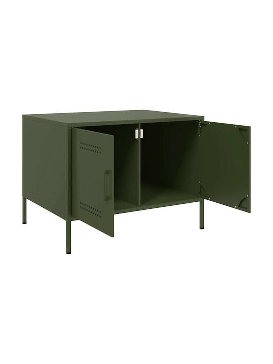 Rectangular Metal Green Side Table M68xL50xH50.5cm