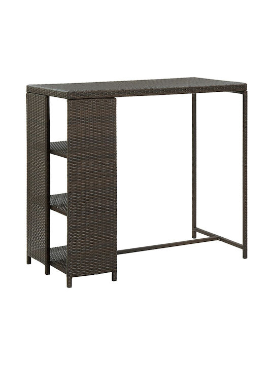Set Bar Exterior 3 Piese Maro Cu Perne