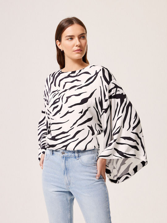 Diverse Women's Kimono Beachwear Black-white