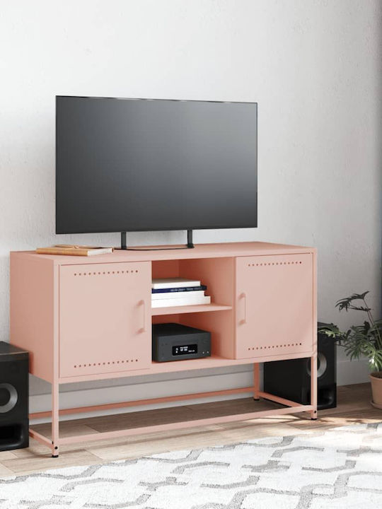 Έπιπλο Τηλεόρασης Μεταλλικό Ροζ Μ36xΠ39xΥ123cm