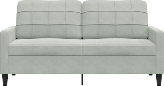 Canapea Cu Două Locuri Catifea Gri Deschis 157x77x80cm
