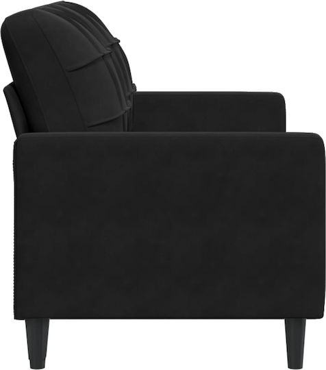 Двуместен Диван Кадифе Черно 157x77x80см.
