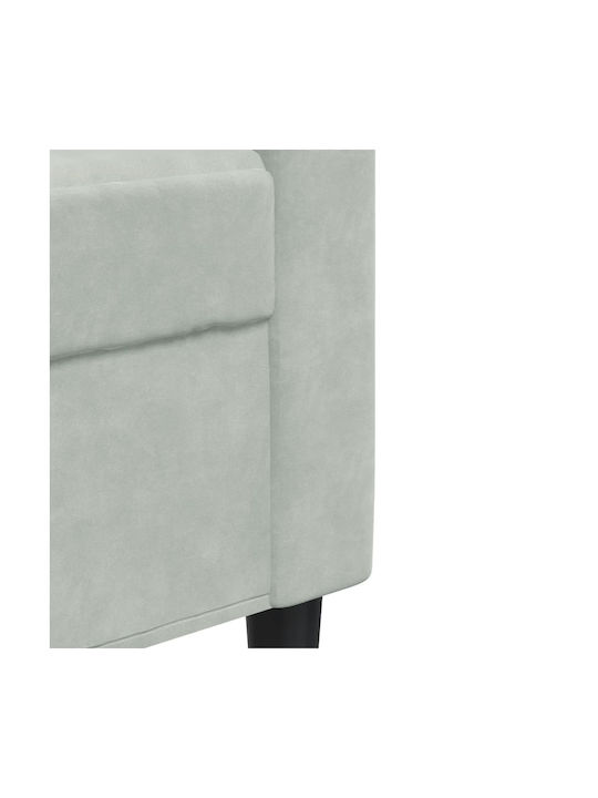 Doppelsitzer Sofas Samt Hellgrau 157x77x80cm