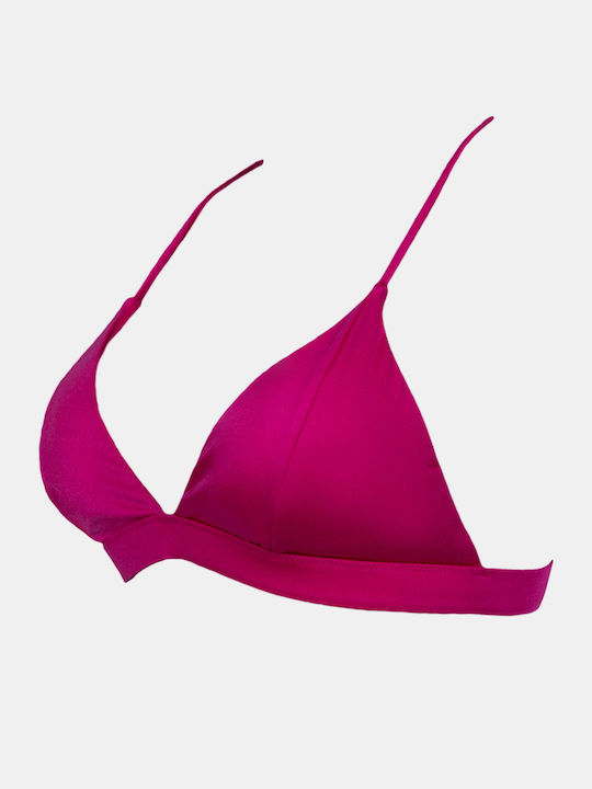 Sporty Triangle Bikini Top Magenta