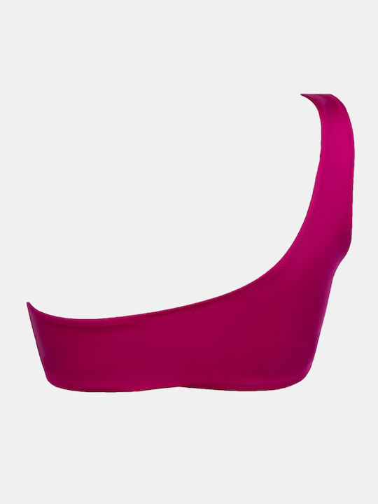 Bikini Top One Shoulder Magenta