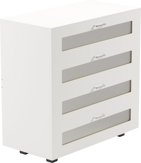 Συρταριέρα Κρεβατοκάμαρας White 80x40x83cm