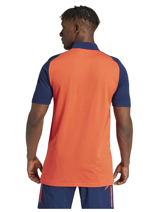 Adidas Shirt Bluza Sportivă pentru Bărbați cu Mânecă Scurtă Polo Portocalie