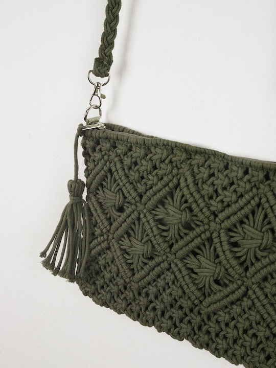 Handmade Woven Green Bag