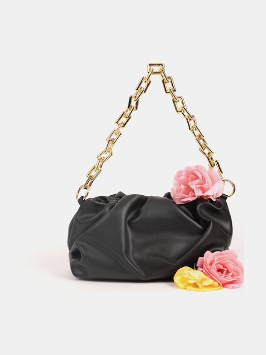 Black Black Cloud Bag with Gold Chain Black Black Cloud Bag with Gold Chain