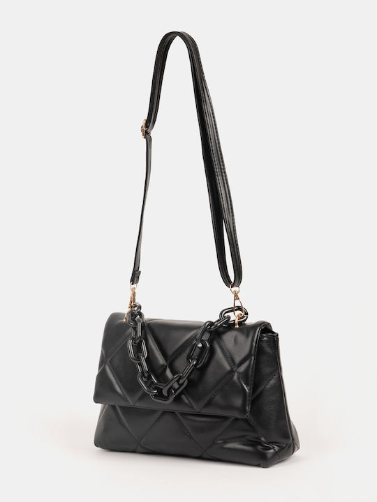 Schwarze Damen-Schultertasche