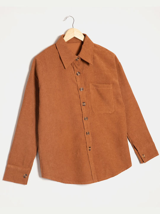 Brown Tweed Shirt