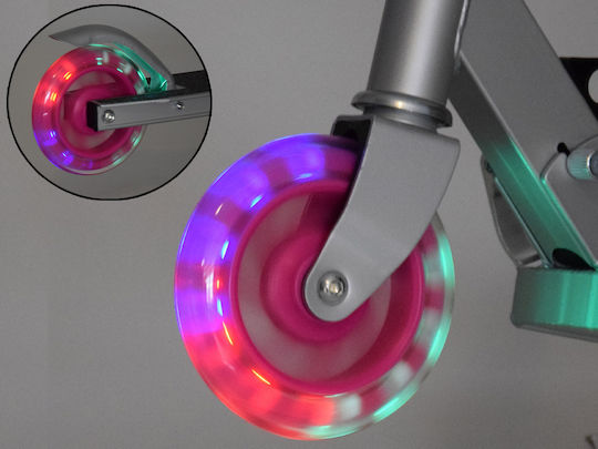 Jokomisiada Kinderroller Klappbar City Scooter 2-Rad Rosa