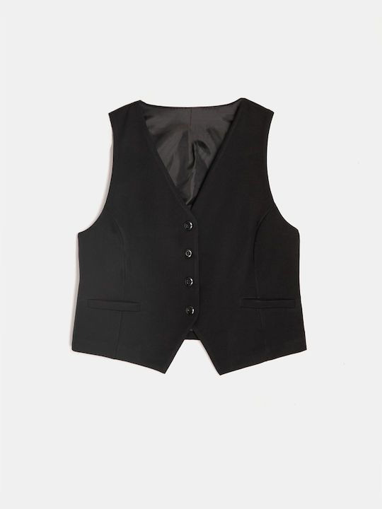 Top Sleeveless Vest Black Black