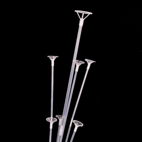 Plastic Balloon Holder Set Zola 4 Pieces Transparent 70 Cm