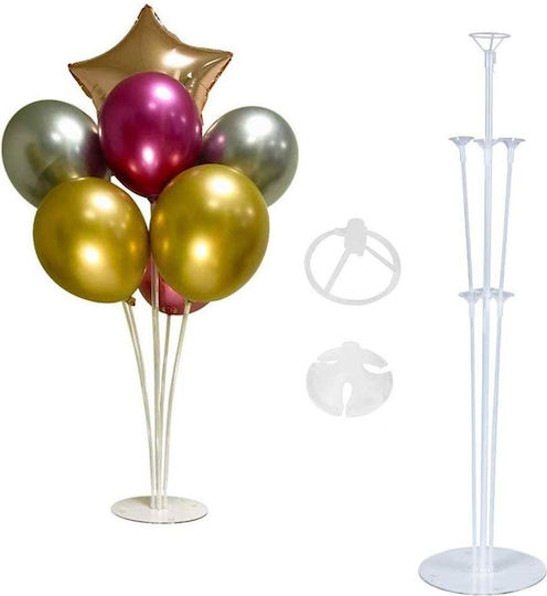 Plastic Balloon Holder Set Zola 4 Pieces Transparent 70 Cm