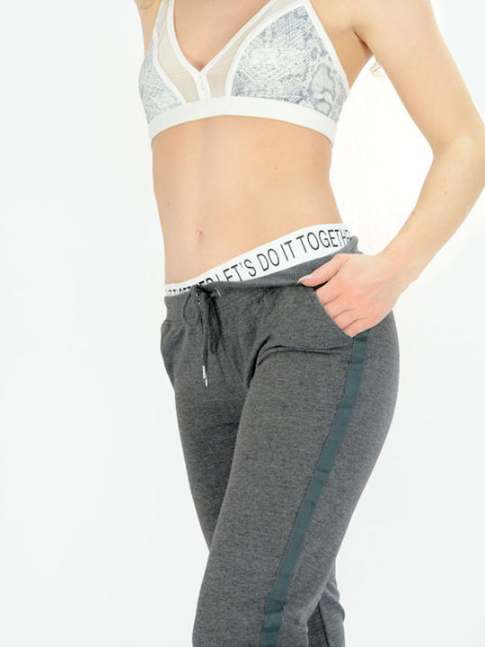 Dekorative elastische graue Sweatpants