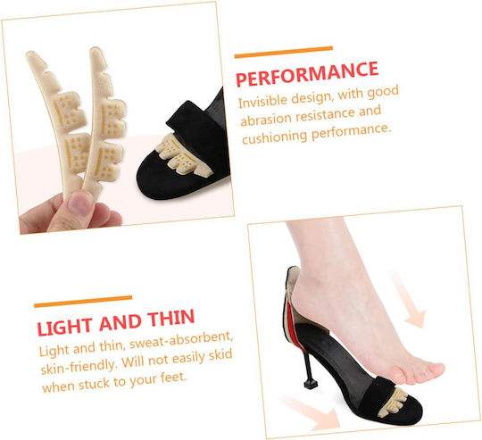 Set 2 Schuhstoßdämpfer Ferse gegen Stöße Zola Schaum 11x2,2 cm Beige