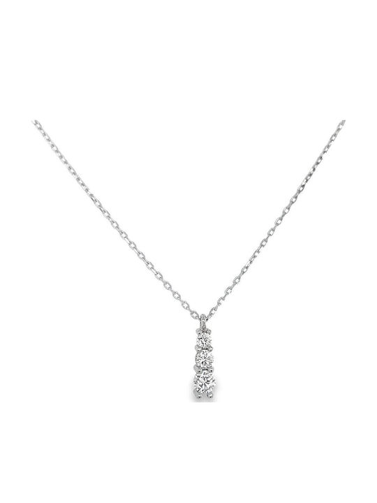 Xryseio Charm aus Weißgold 14K mit Zirkon