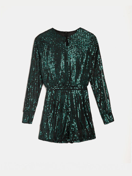 Sequin Green One-piece Jumpsuit