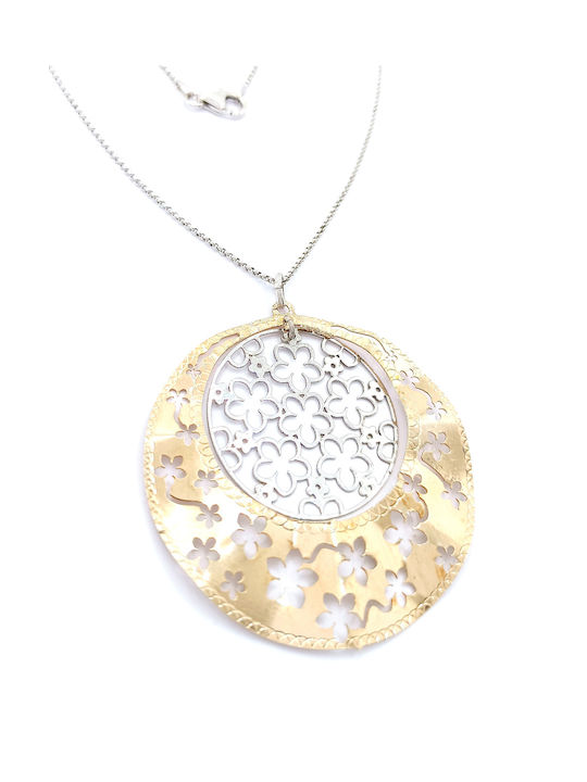 PS Silver Necklace Double from Gold Plated Silver