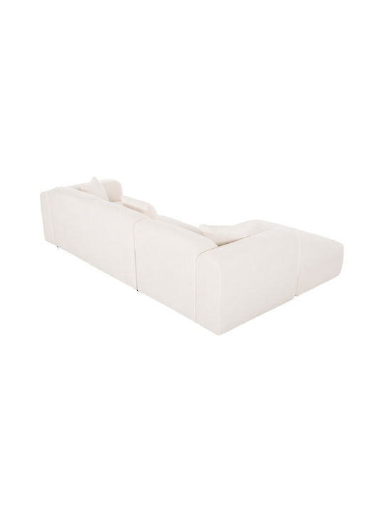 Bricken Colțar Canapea Cu Colțul Stâng Alb 282x160x72cm