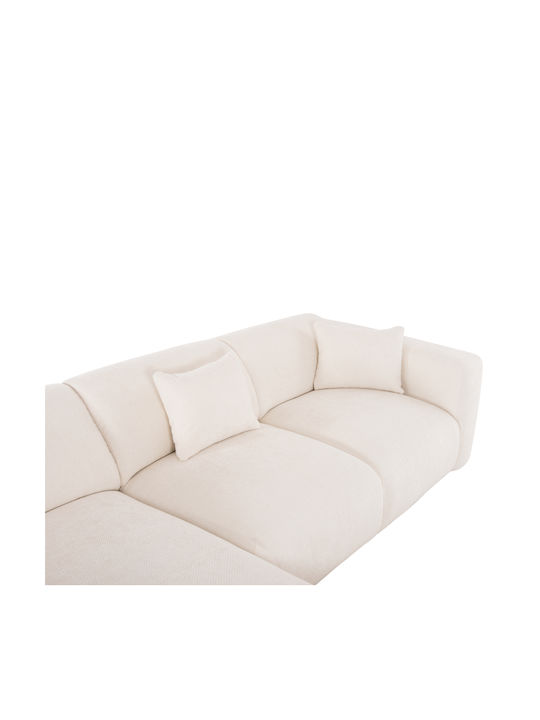 Bricken Colțar Canapea Cu Colțul Stâng Alb 282x160x72cm