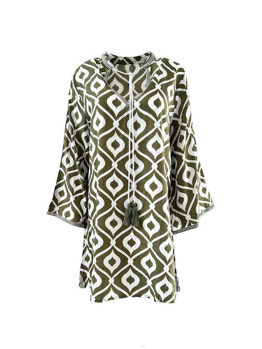 Achilleas Accessories Women's Mini Caftan Beachwear Green