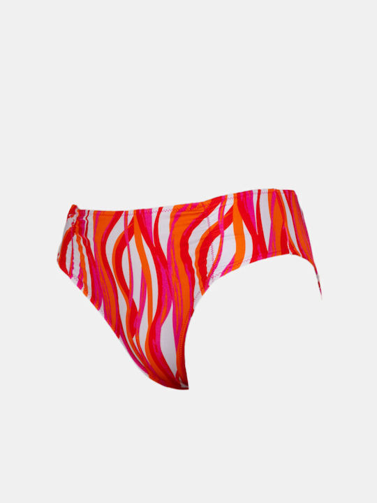 Bikini Bottoms with Front Waves Multicolor