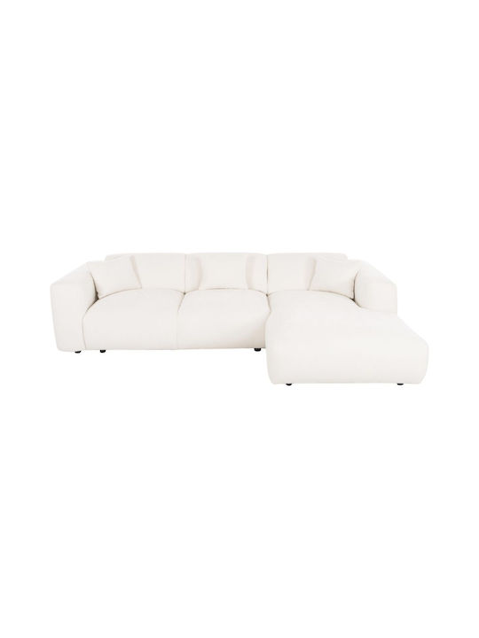 Bricken Corner Couch with Right Corner White 282x160x72 cm
