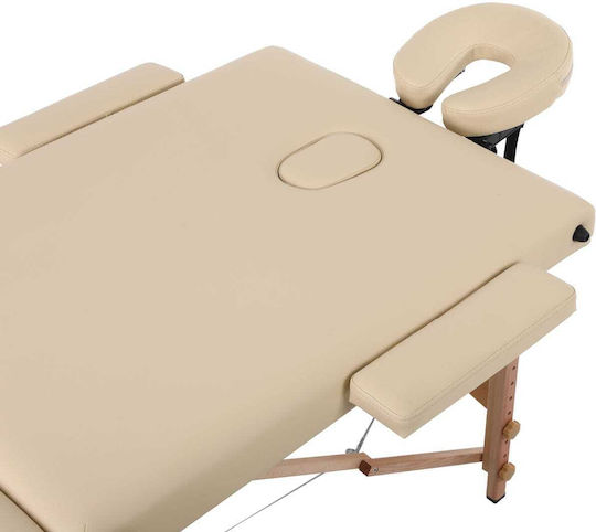 Mobiak Wooden Folding Beige Massage and Physiotherapy Bed 185x70cm