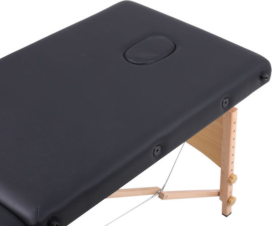 Mobiak Wooden Portable/Folding Black Massage and Physiotherapy Bed 180x60cm