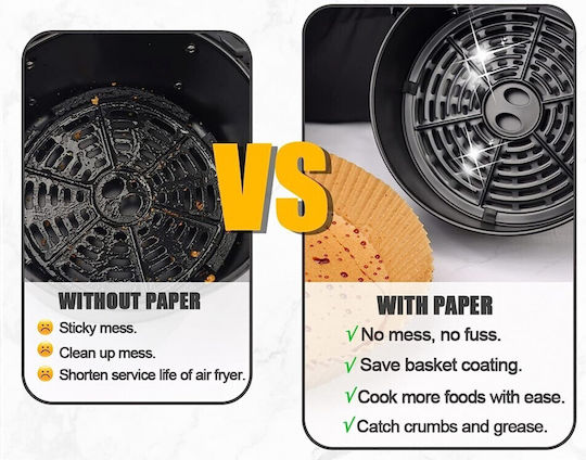 Aj WP Non-Stick Baking Papers for Air Fryer 20x20cm 100 Pieces