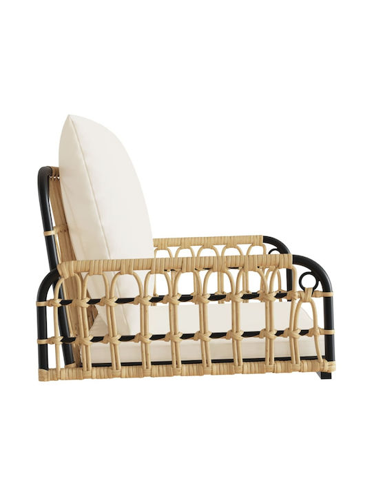 Rattan Swing Brown with 110kg Maximum Weight Capacity L63xW58xH39cm