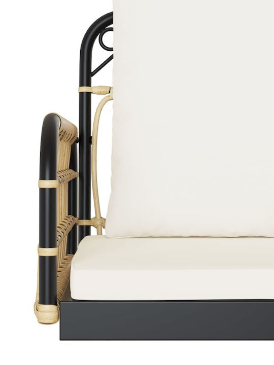 Rattan Swing Brown with 110kg Maximum Weight Capacity L63xW58xH39cm