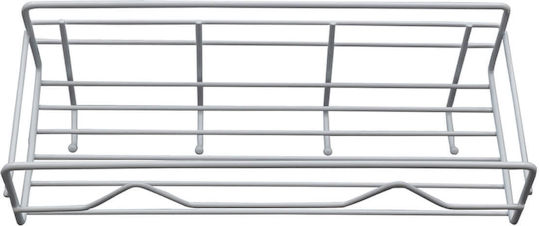 Uncle George Wandmontiertes Badezimmerregal Metallisch 27x10x7cm Weiße