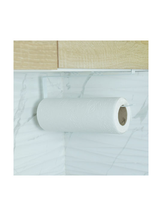Uncle George Metallic White Paper Towel Holder 1x25x10cm