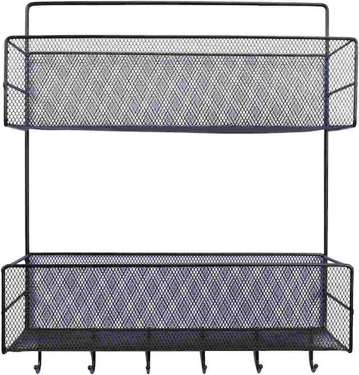 Uncle George Wall Metal Shelf 35x14x44cm Black