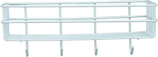 Uncle George An Der Wand Montiertes Badezimmerregal Metallisch 28x10x11cm Weiß