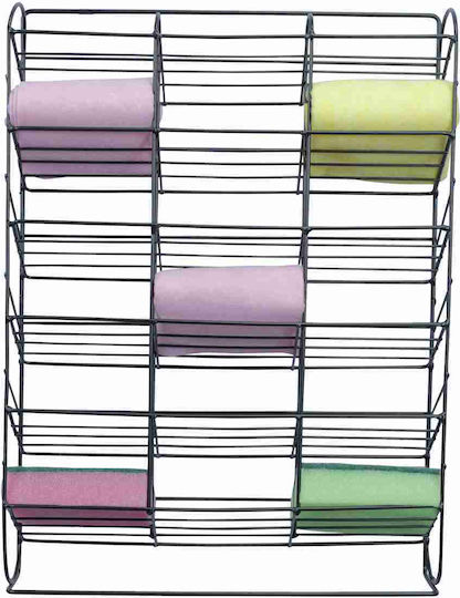 Uncle George Wandmontiertes Badezimmerregal Metallisch 30x7x40cm Schwarzes