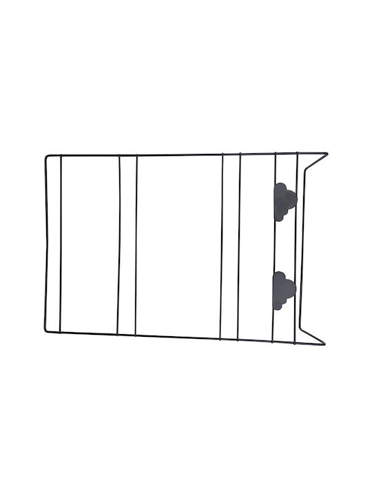 Uncle George Επιτοίχιο Ράφι Μεταλλικό 30x13x47εκ. Μαύρο