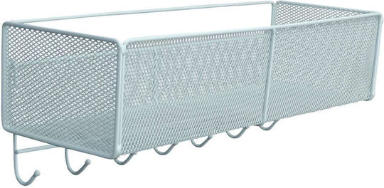 Uncle George Επιτοίχιο Ράφι Μεταλλικό 40x14x15εκ. Λευκό