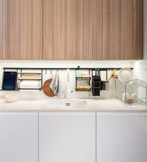Emuca Pendant Metal Shelf Grey