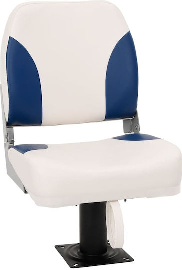 Folding Boat Seat 4 Pieces Blue White 41x36x48 cm 3284287