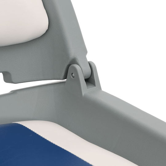Folding Boat Seat 2 Pcs Blue White 48x51x41 cm 3284278
