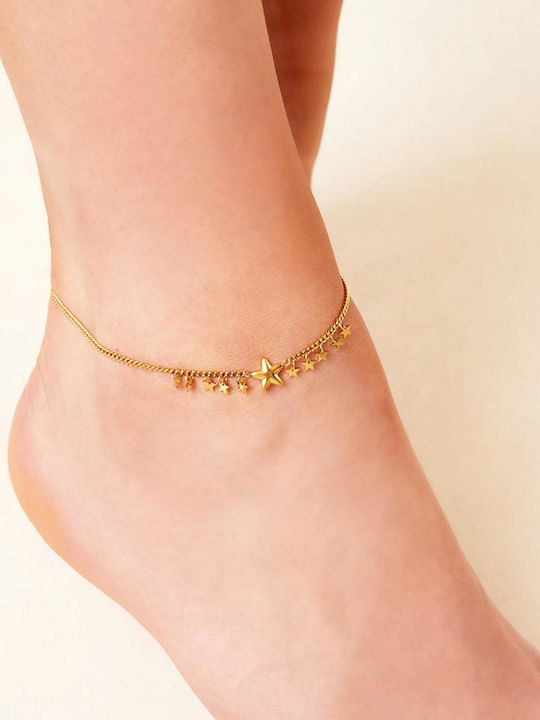 Bracelet Anklet made of Steel Gold Plated