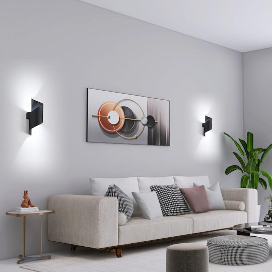 Powertech Spot de exterior montat pe perete LED IP65 10W cu Alb Rece Lumină 10x10x28εκ.